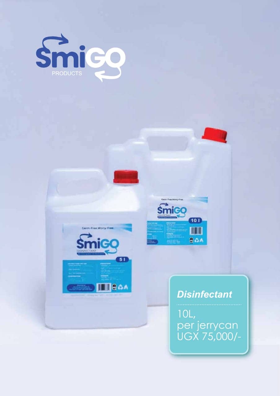 Smigo 5 and 10 litre disinfectant jerrycans